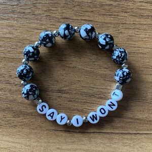 {Handmade} Black and White ‘Say I Won’t’ Bracelet